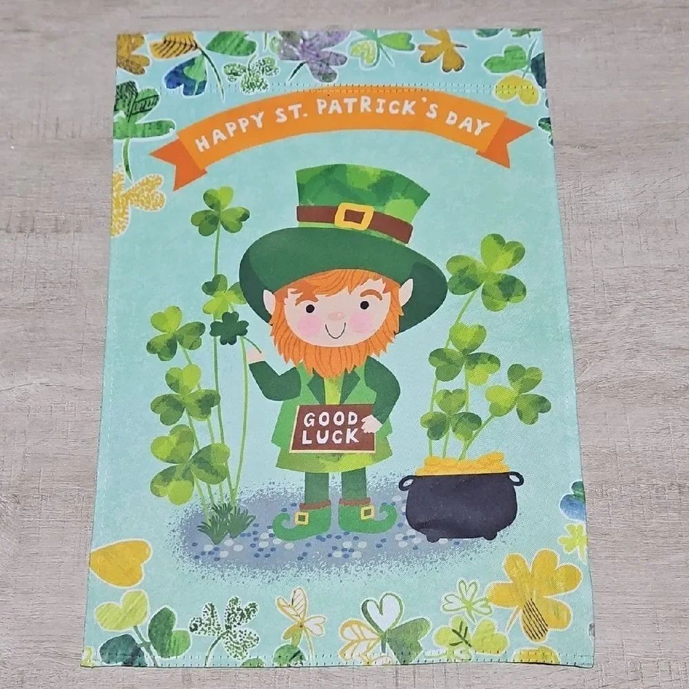 St. Patrick's Day Good Luck Cloth Garden Flag